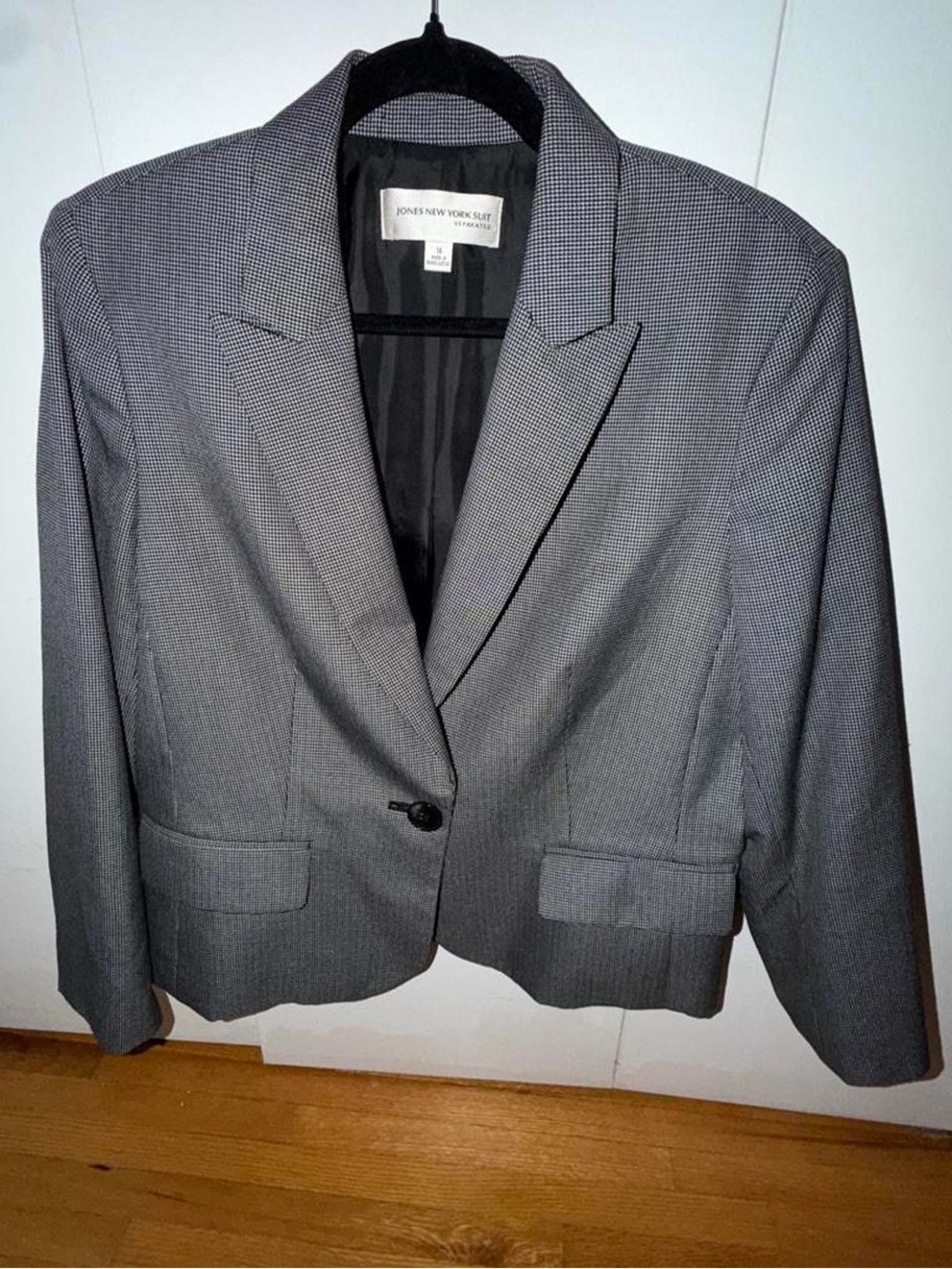 Jones New York checkered Single-Button Blazer